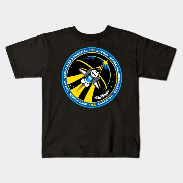 STS-131 Discovery Mission Patch Kids T-Shirt by Spacestuffplus